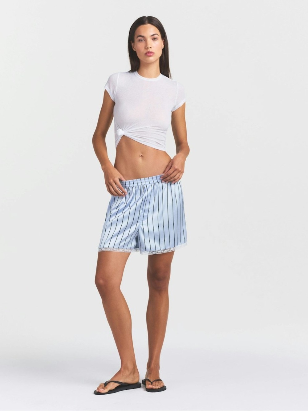 Skims Satin Lace Boxer Shorts